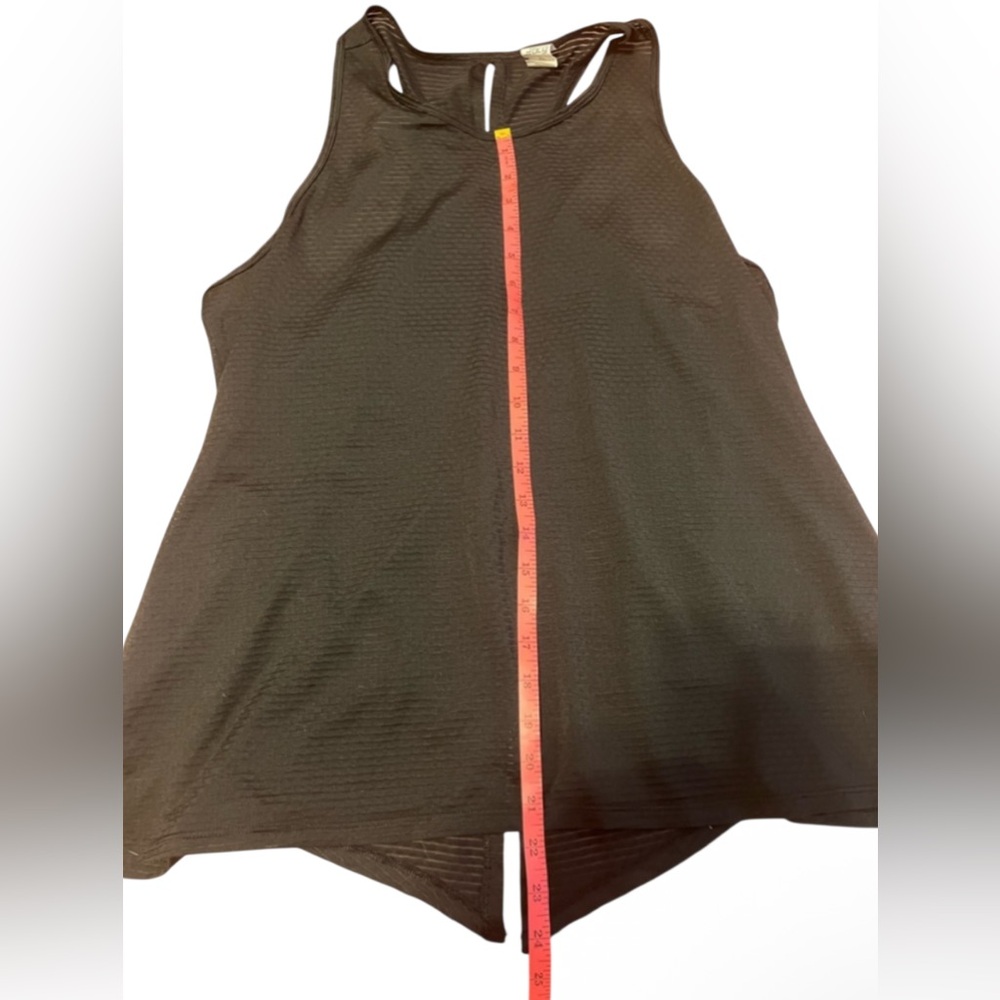 Black racer back slit back tank top swim suite cover up - Picture 6 of 7